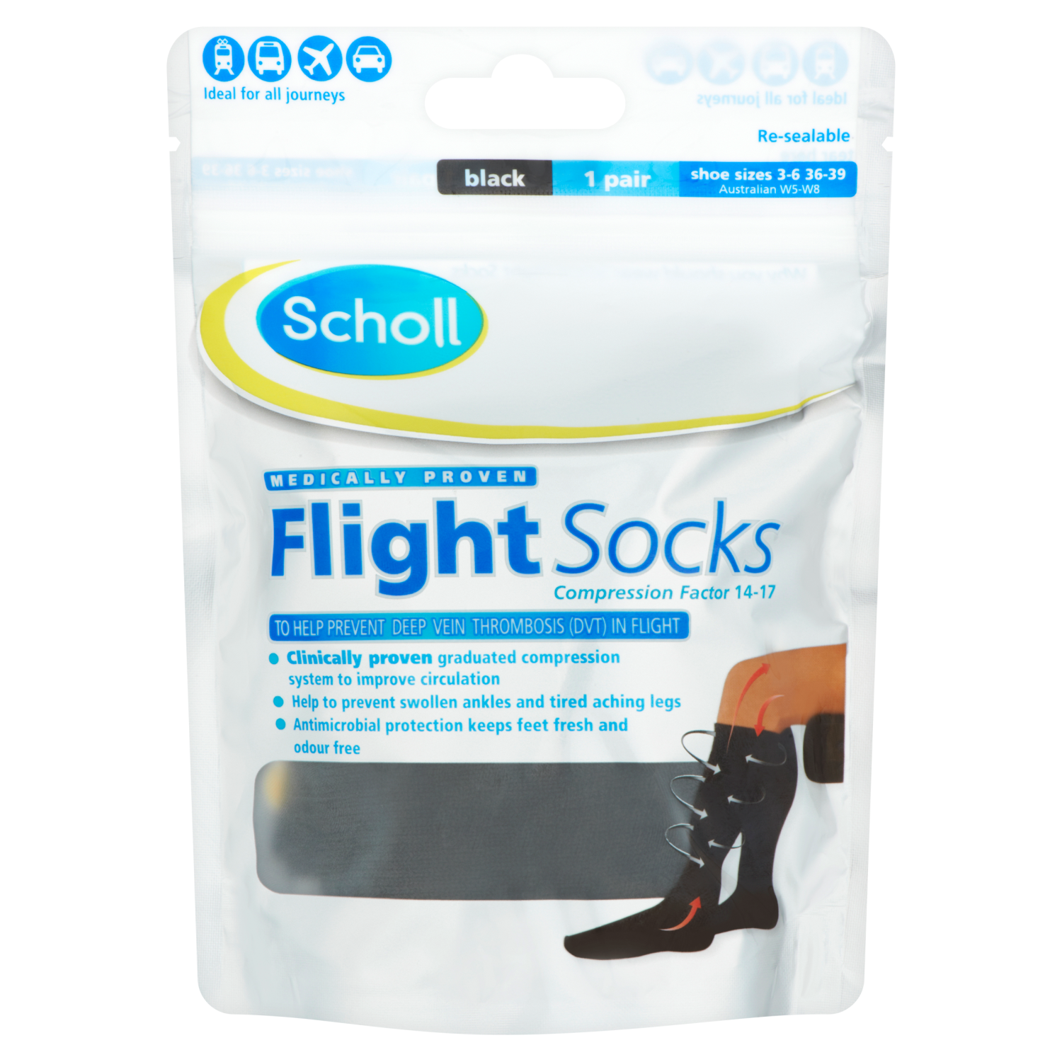 Scholl flight socks boots