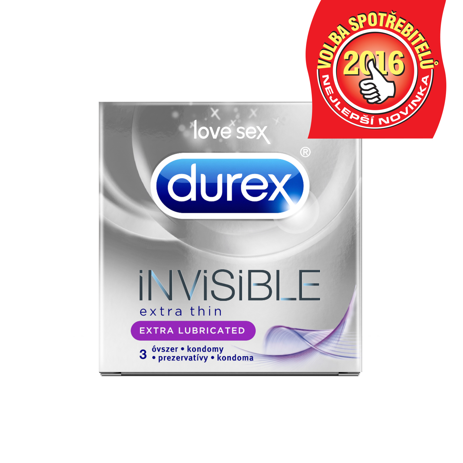 Durex Invisible Extra Thin Extra Lubricated