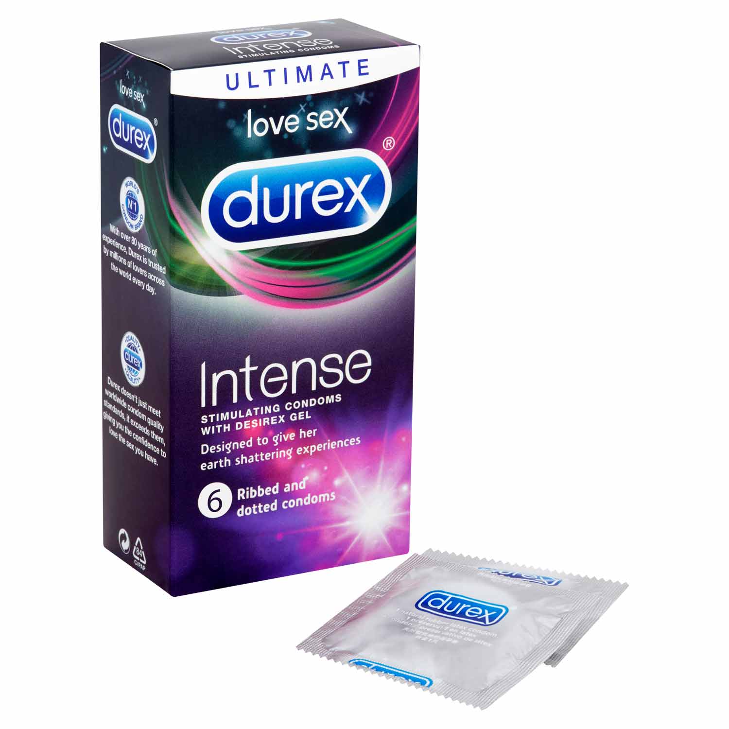 Condoms Latex free, extra safe, ribbed and thin Durex Site UK