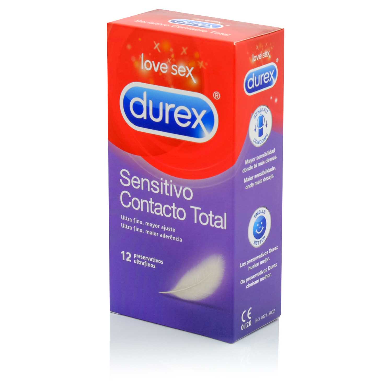 Preservativos sensitivos Durex Contacto Total 12