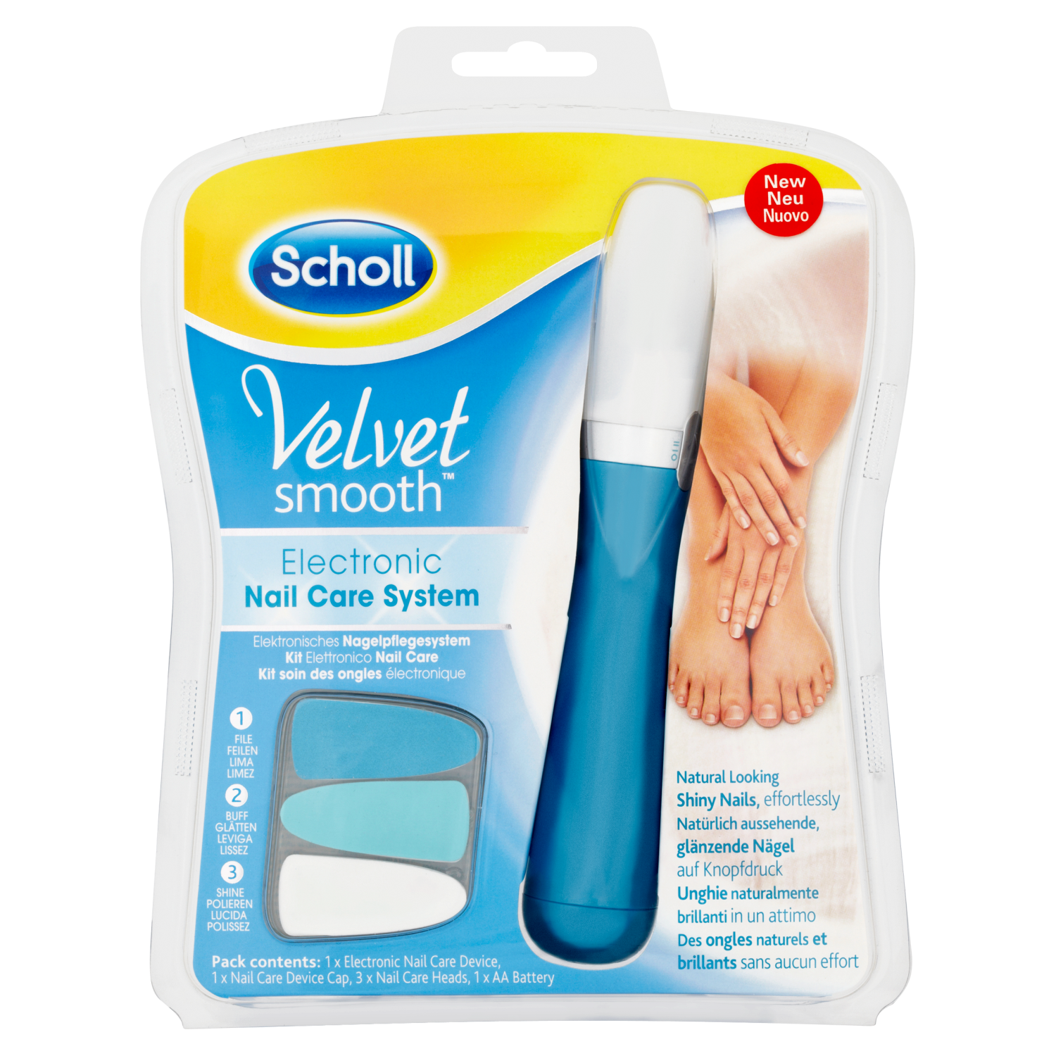 Scholl Velvet Smooth Electronic Nail Care System Device UK Seller 